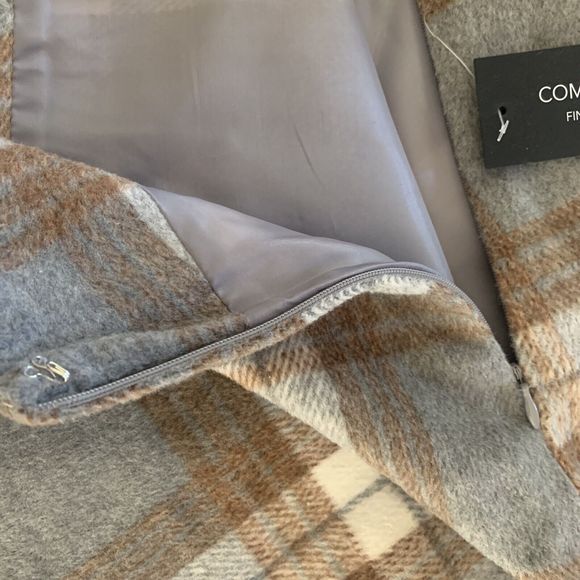 Bagatelle Gray and Brown Plaid Mini Skirt - Picture 8 of 9